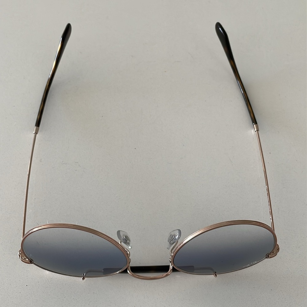 Ray-Ban Rose Gold Tone Sunglasses w/ Blue Ombre Lens & Tortoise Accents - Picture 4 of 16